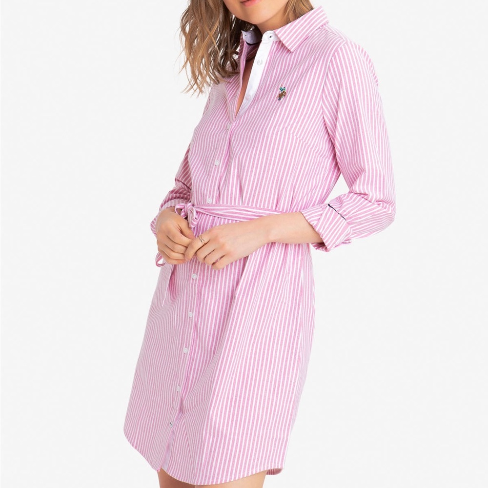 U.S POLO STRIPED POPLIN LONG SLEEVE SHIRT